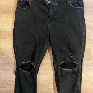 Abercrombie Curve Love High Rise Ripped Skinny Jeans (Plus Size)